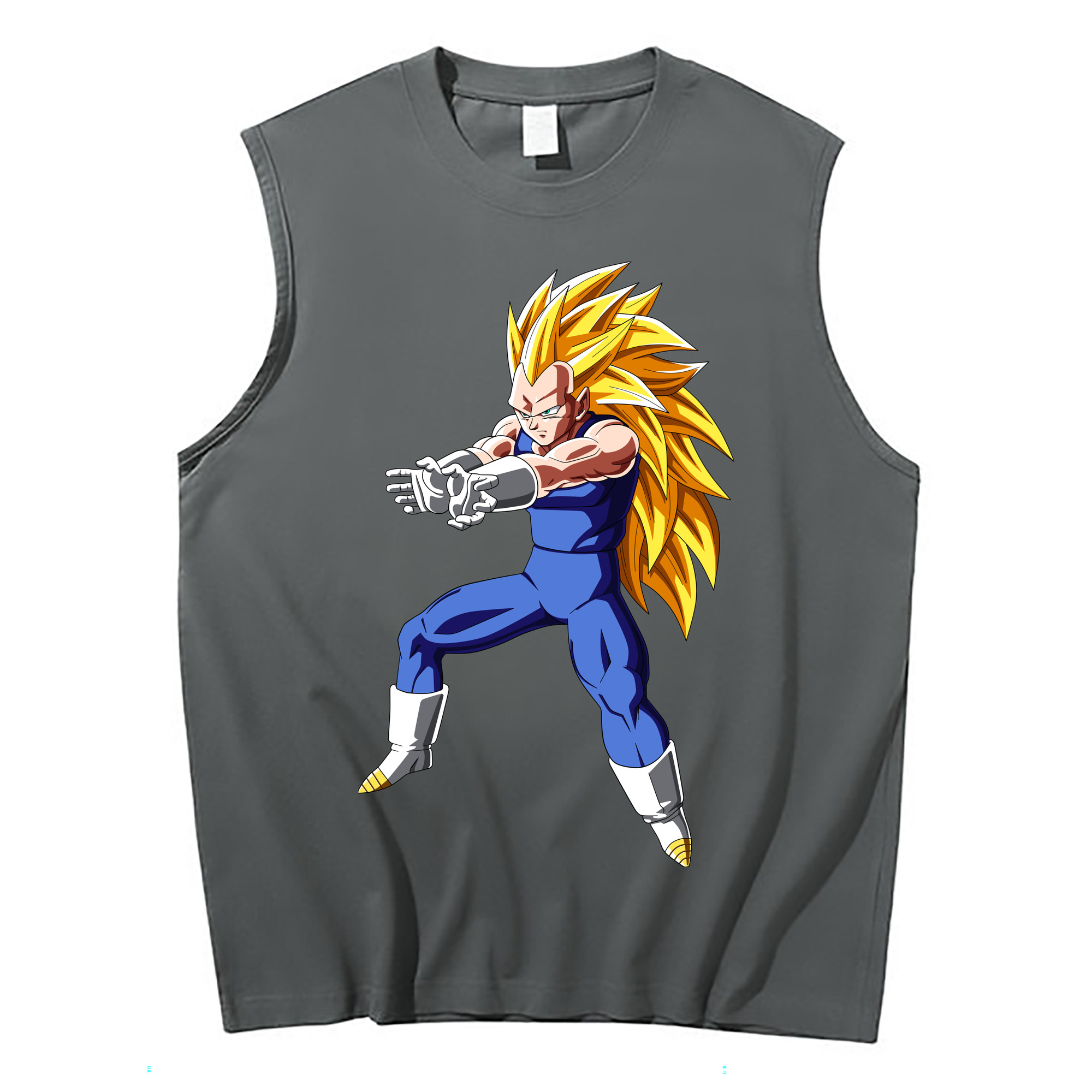 （画像用） ドラゴンボール ベジータ四世（Bejīta Yonsei）DRAGON BALL Vegeta IV コットン100％タンクトップ（フロントプリント）